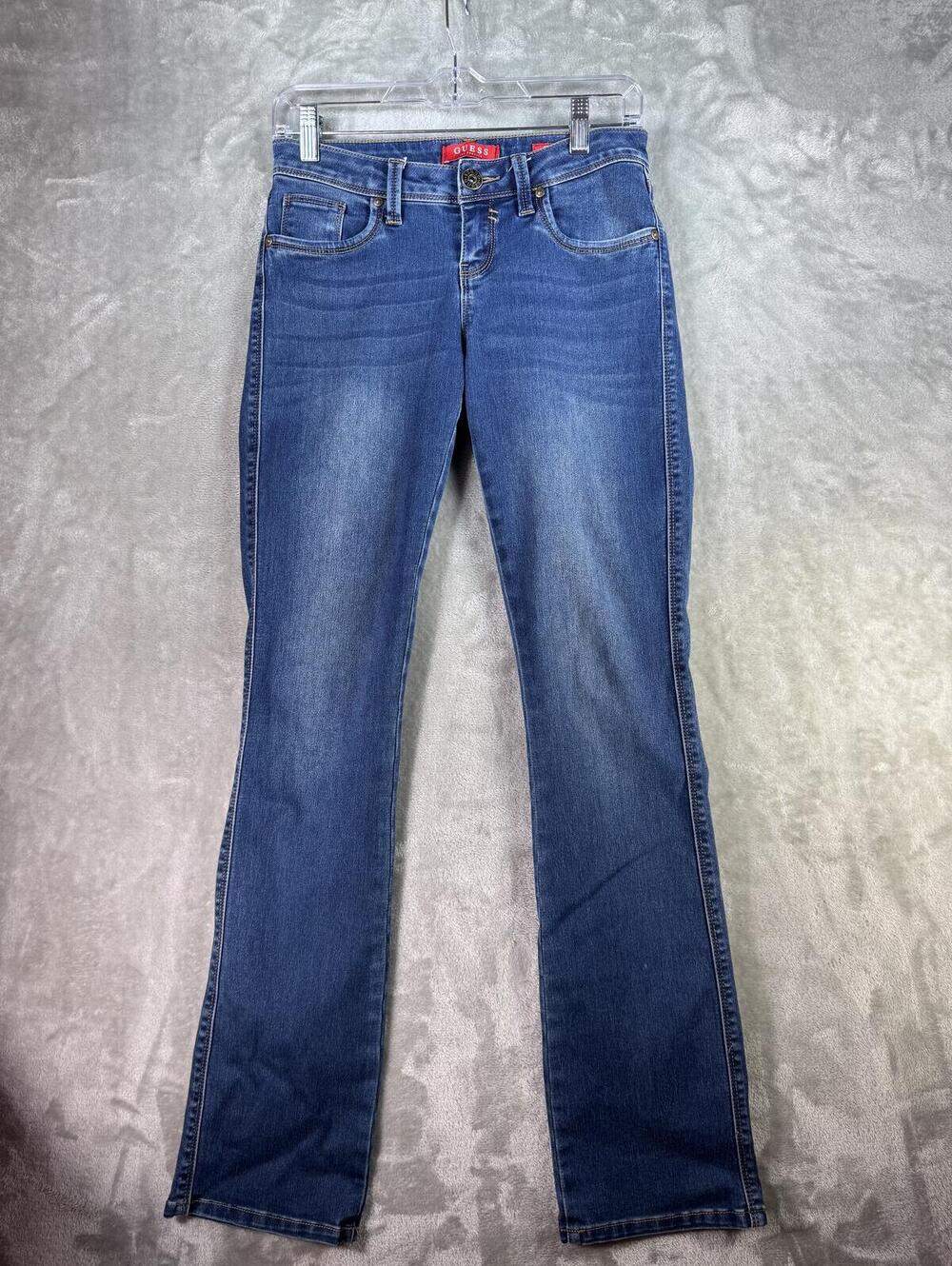 GUESS Med Rise Slim Blue Denim Bootcut Jeans SZ 25